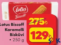 LOTUS BİSCOFF KARAMELİZE BİSKÜVİ 250 G fiyat ve kampanya bilgisi